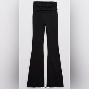 Aerie Black Super Flare OG High Rise Fold Over Size XL BNWOT